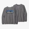 New ๐ Patagonia ๐ฉ Women's Long Sleeve P-6 Logo Responsibili-Tee ๐คฉ 1 Patagonia Women's Long Sleeve P-6 Logo Responsibili-Tee