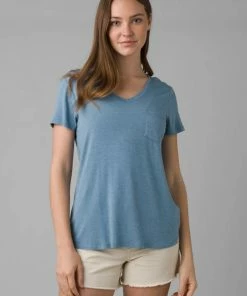 Prana Women's Foundation Short Sleeve V-neck