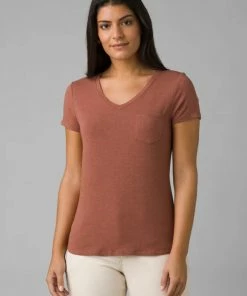 Prana Women's Foundation Short Sleeve V-neck